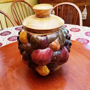 Vintage Tuscan fruit cookie jar